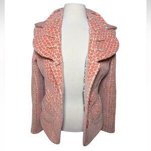 Gianfranco Rossi Patterned Wool & Cashmere Blazer-Size 6- Gourgeous Italian made